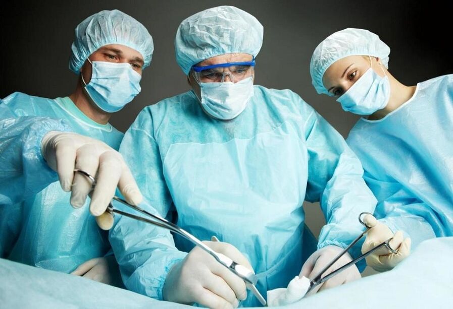 Surgical intervention in thoracic osteochondrosis